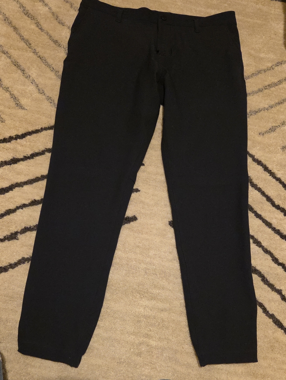 RHONE Black Men's Dress Commuter Golf Pants - Slim Modern Taper